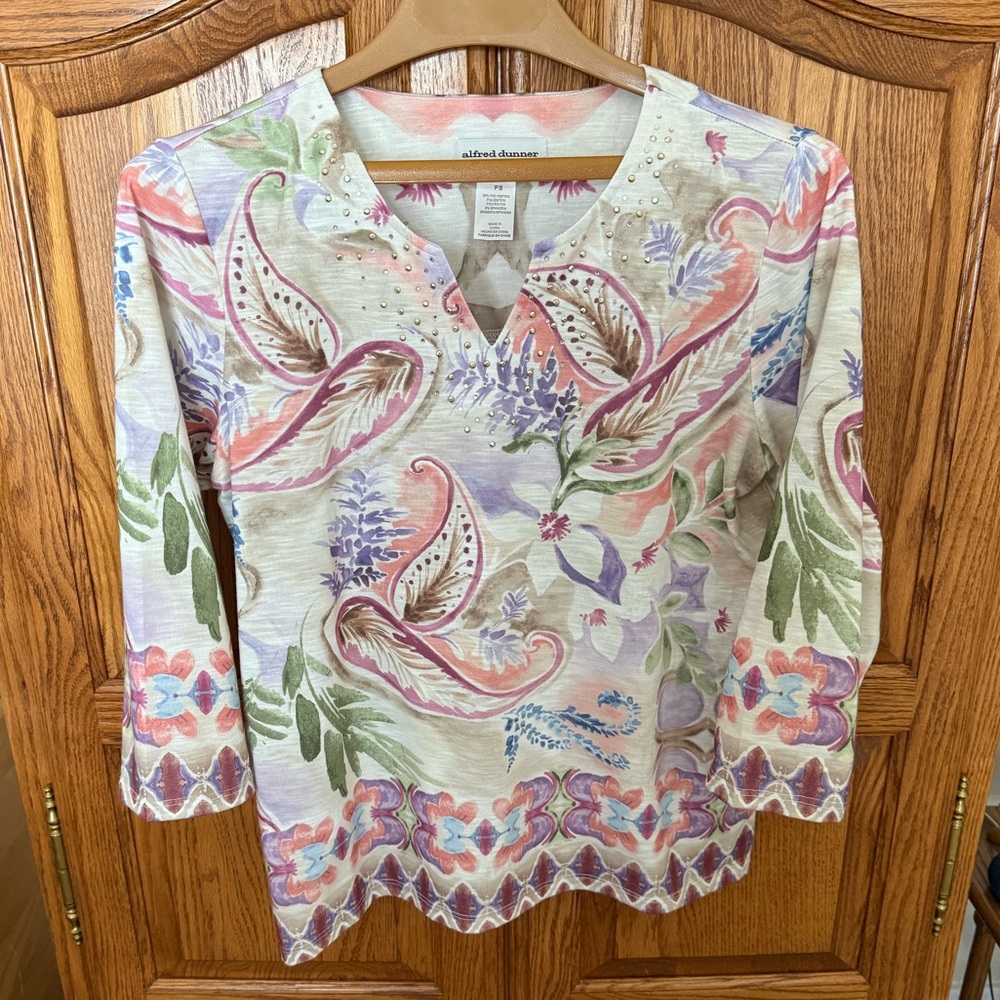 Alfred Dunner Pastel Floral Blouse